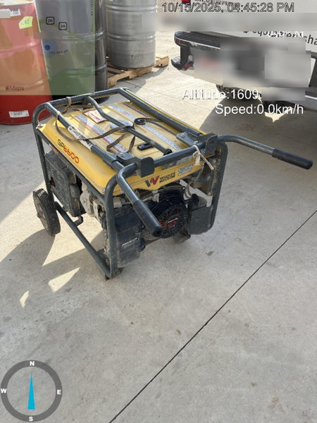 2021 Wacker Neuson GP6600A Standard 6.6kW Generator, Includes Wheel Kit. P/N: 5100042220