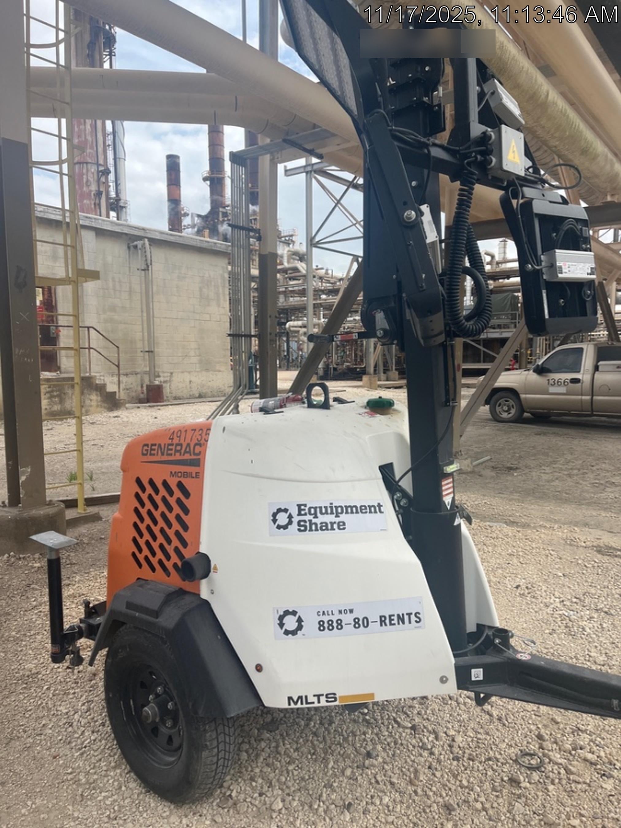 2025 Generac MLTS-4 Diesel, Mitsubishi L2E, 7.1 hp @1800 rpm, Flex Switch 120V Input, Powerzone Controller, (4) 320W LED Lights, 4kW Generator, 39.9 Gal Fuel Tank, 2" Ball, ES Decals