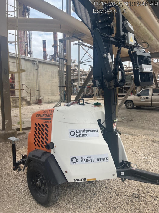 2025 Generac MLTS-4 Diesel, Mitsubishi L2E, 7.1 hp @1800 rpm, Flex Switch 120V Input, Powerzone Controller, (4) 320W LED Lights, 4kW Generator, 39.9 Gal Fuel Tank, 2" Ball, ES Decals