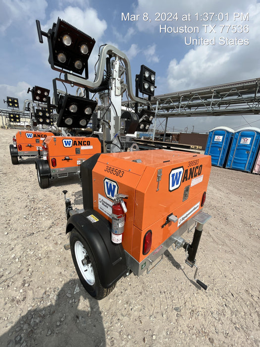 2024 Wanco WLTT-4MM4K Diesel, Deep Sea Controller, Shore Power Plug, Auto Start, (4) 350W LED Floodlights, 4kW Generator, 60 Gal Fuel Tank, 2" Ball, T3