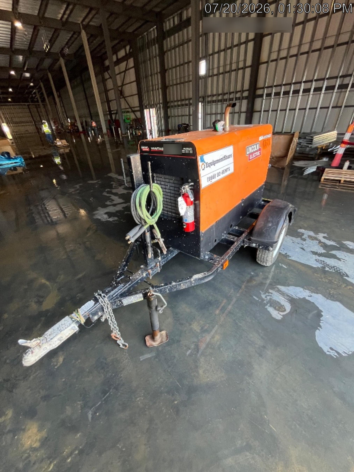 2021 Lincoln Electric Vantage 322 Vantage 322 Ready Pak 3 w/ Decals, ORANGE (includes trailer, cable rack, fender light kit) NO Telematics