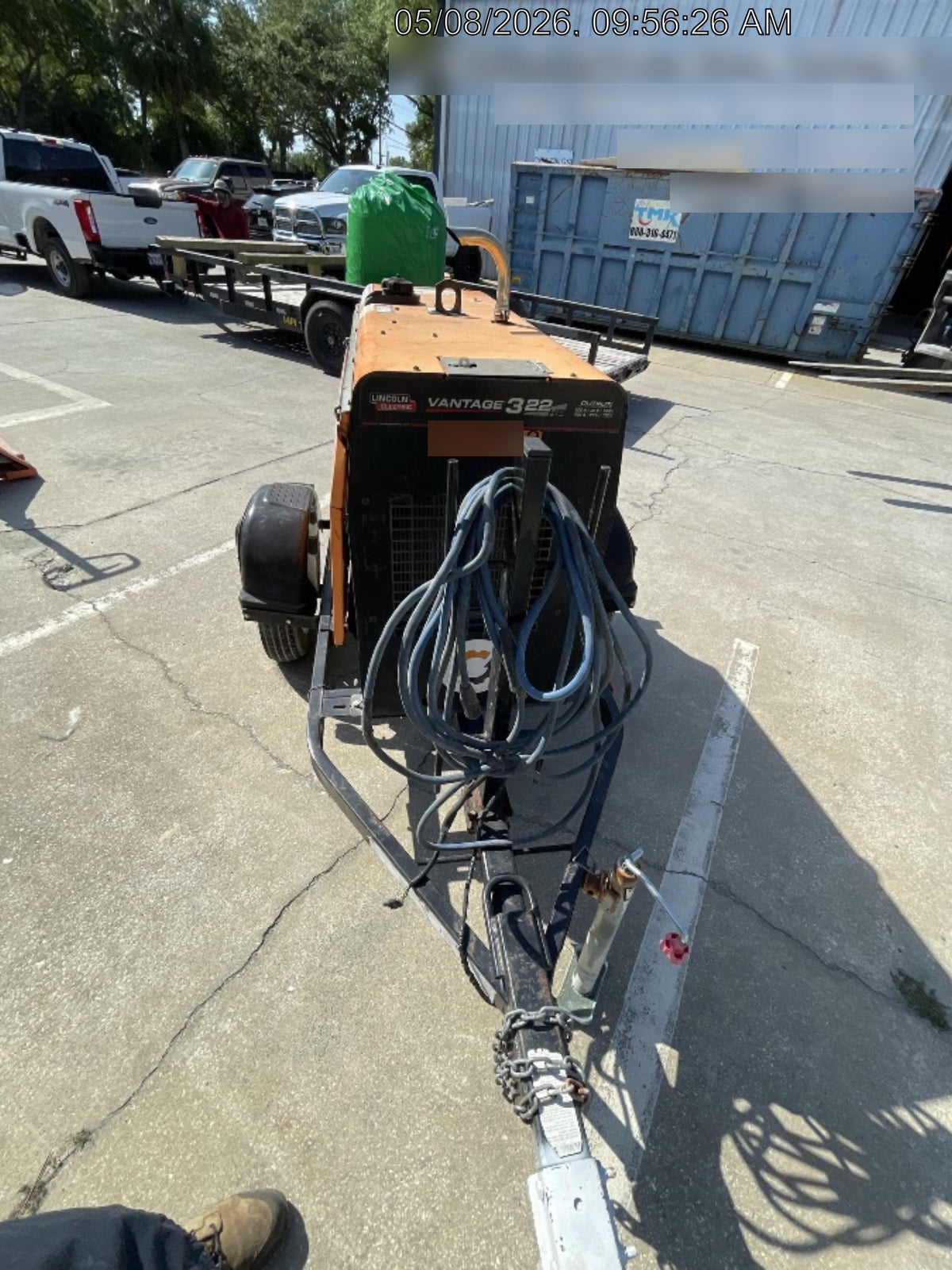 2021 Lincoln Electric Vantage 322 Vantage 322 Ready Pak 3 w/ Decals, ORANGE (includes trailer, cable rack, fender light kit) NO Telematics