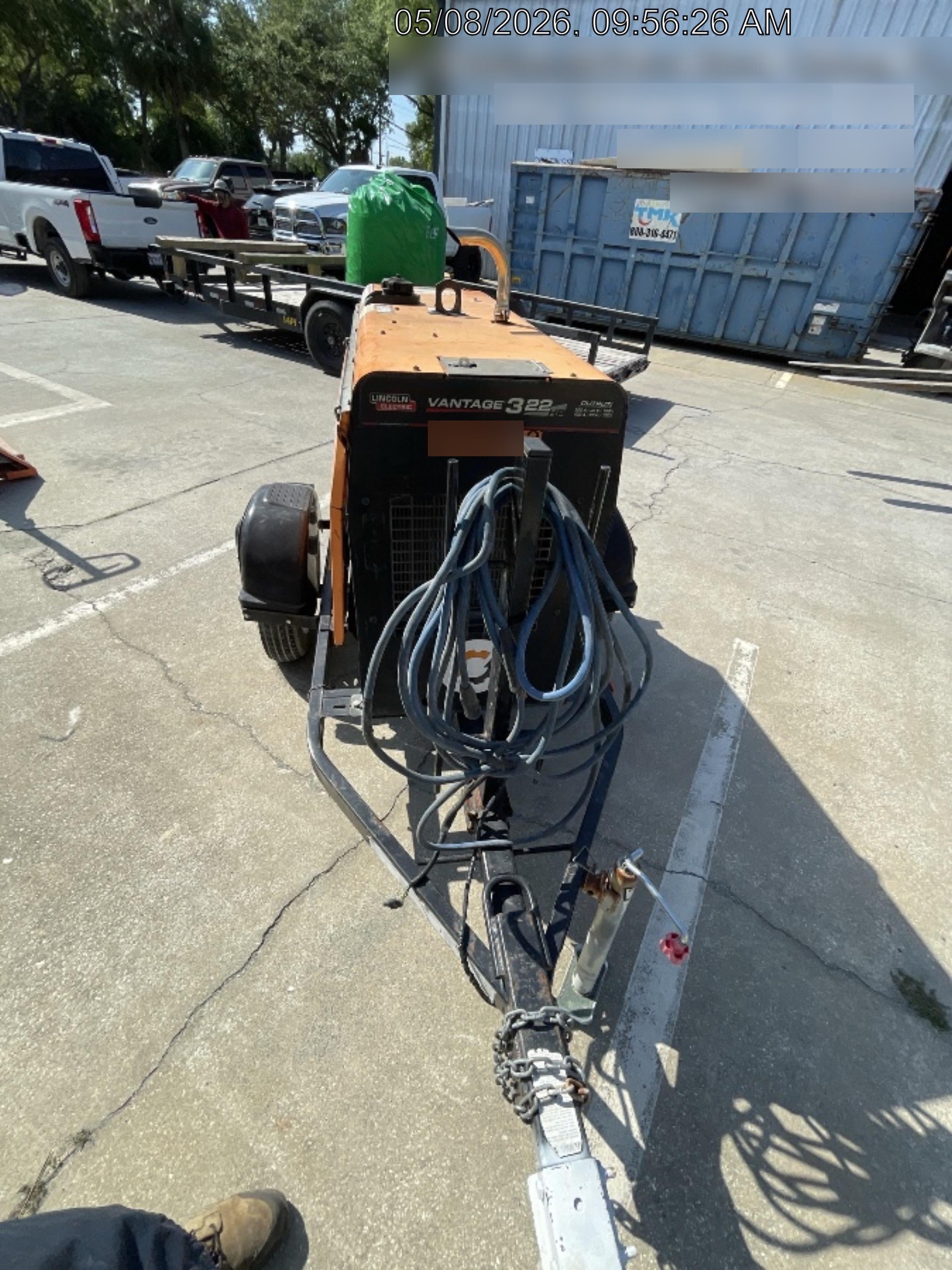 2021 Lincoln Electric Vantage 322 Vantage 322 Ready Pak 3 w/ Decals, ORANGE (includes trailer, cable rack, fender light kit) NO Telematics