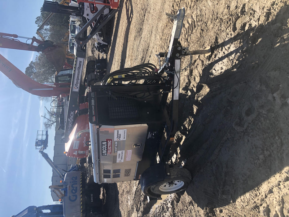 2019 Lincoln Electric Vantage 322 Ready-Pak 3, Two Wheel Trailer, Fender and Light Kit, Cable Rack