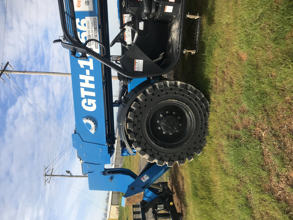 2019 Genie GTH-1056 Canopy, Solid RT Tires, LED Work Lights, Beacon 60" QA Carriage, 60" Forks
