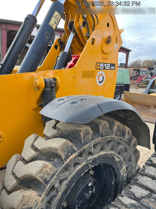 2019 JCB 512-56 Canopy, 109 HP, Solid Tires, STD Worklight, Beacon, Aux Hydraulics, Lifting Eye, Back up Alarm w/66" Carriage/60" Forks