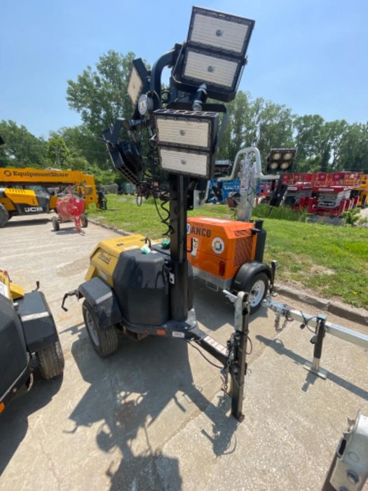 2022 Allmand NLV3GR (4) LED Light Fixture 350W, 23' Vertical Mast, 3kW Prime, Towable, ES Decals, T3