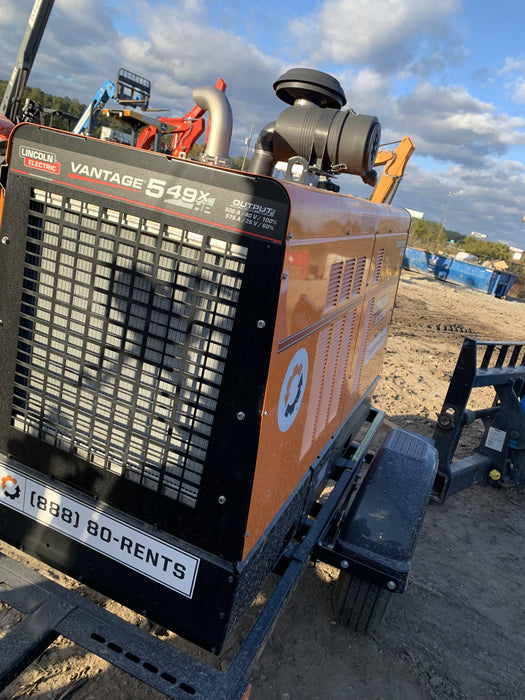 2021 Lincoln Electric Vantage 549X Ready Pak 3, ORANGE (includes trailer, cable rack, fender light kit)