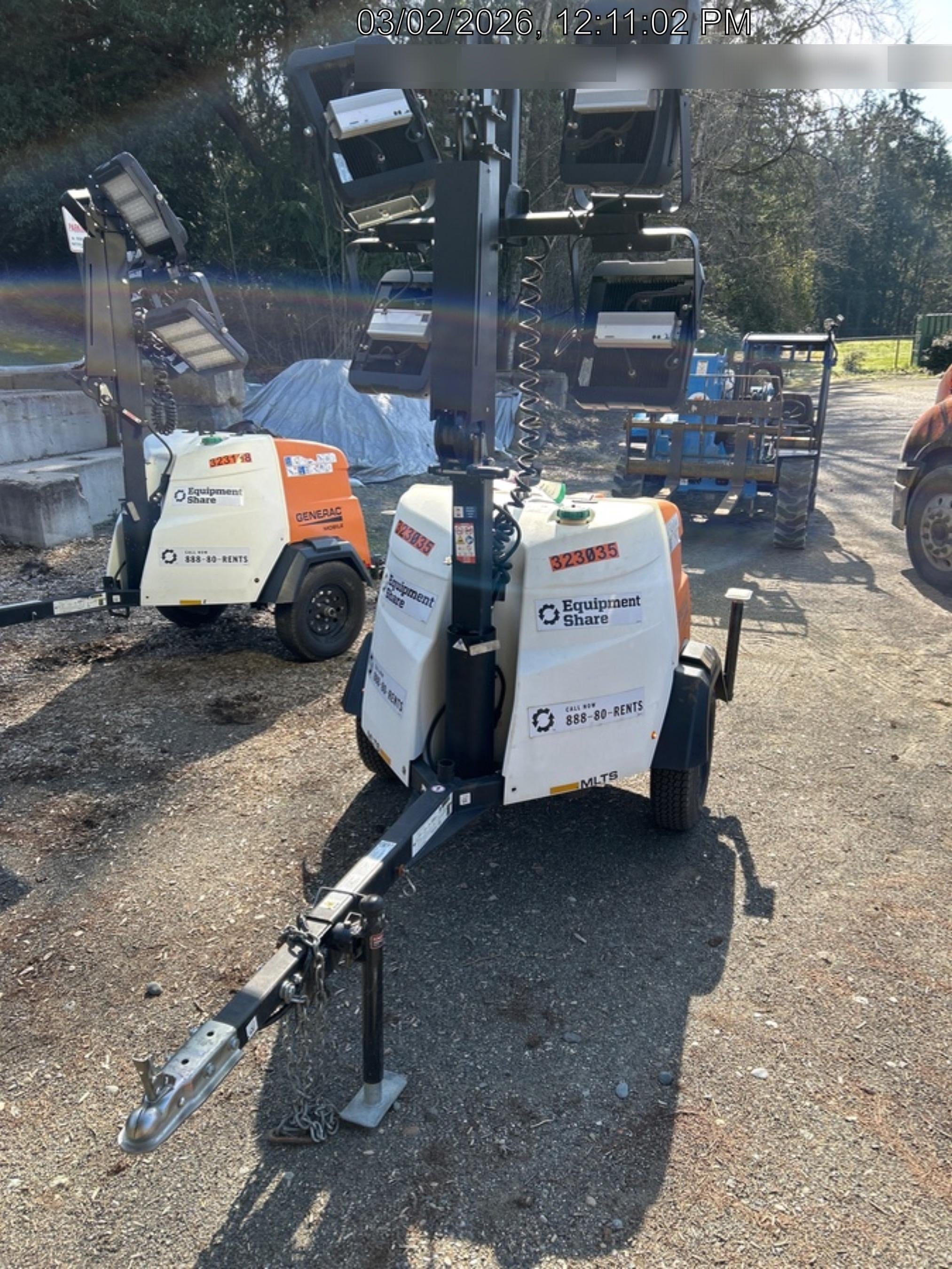 2023 Generac MLT2 Diesel, Flex Switch 120V Input, Powerzone Controller, (4) 320W LED Lights, 4kW Generator, 39.9 Gal Fuel Tank, 2" Ball, T3