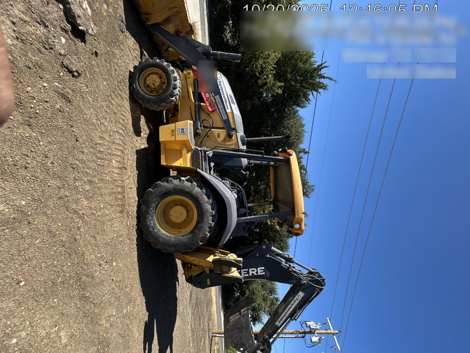 2019 John Deere 310LEP 4wd, Canopy, Standard dipper, ISO, Rear Auxiliary Hydraulics, Manual QC, 12”, 18”, and 24” buckets