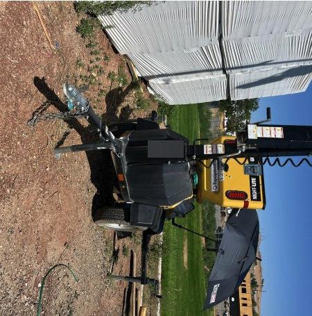 2021 Allmand NLV3GR (4) LED Light Fixture 350W, 23' Vertical Mast, 3kW Prime, Towable, Deep Sea L401, Leveling Jacks, Yanmar T4F 5.8hp