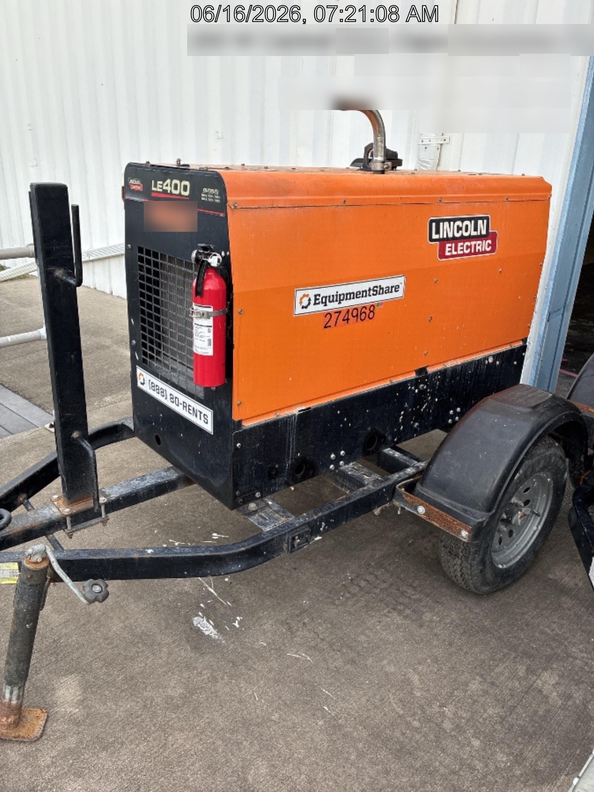 2022 Lincoln Electric LE400 Kubota V1505, Trlr, Cable Rack, Light Kit, ES Decals, T3
