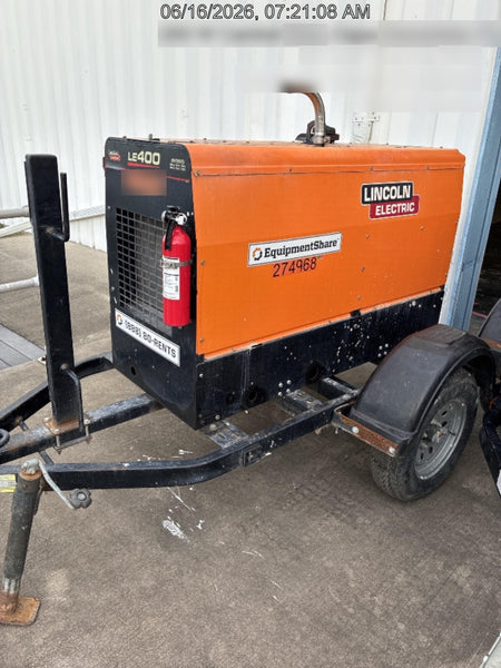 2022 Lincoln Electric LE400 Kubota V1505, Trlr, Cable Rack, Light Kit, ES Decals, T3