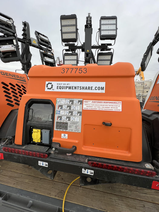 2023 Generac MLT2 Diesel, Flex Switch 120V Input, Powerzone Controller, 
(4) 320W LED Lights, 4kW Generator, 39.9 Gal Fuel Tank, 2" Ball, T3