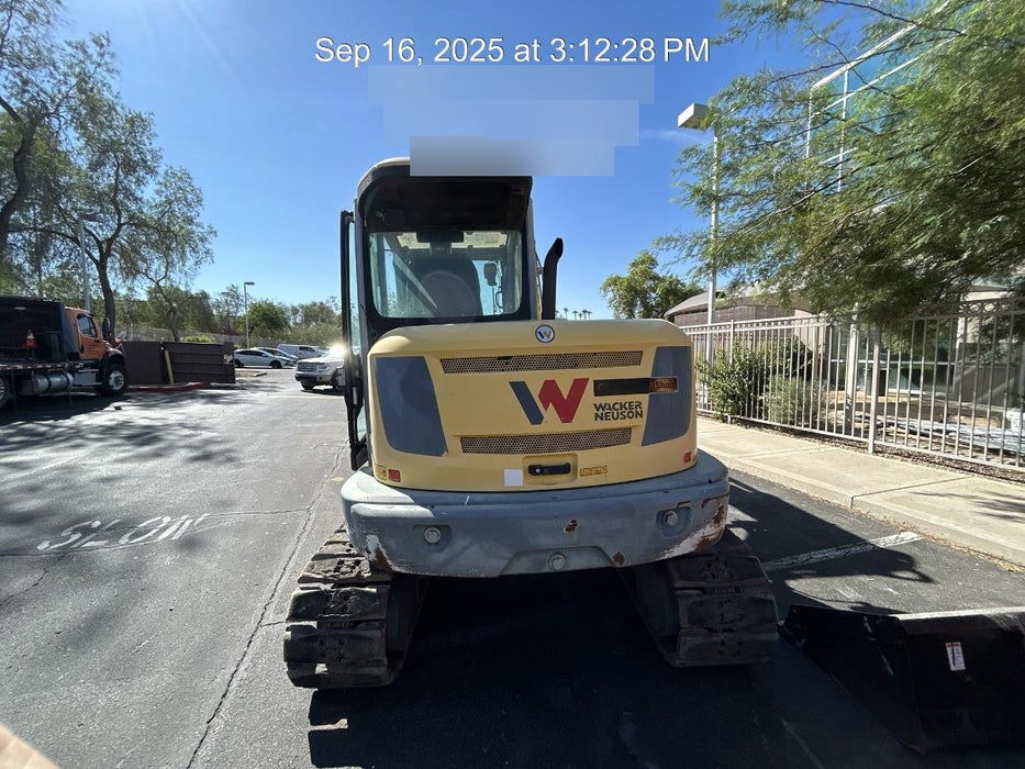 2019 Wacker Neuson ET90 Enclosed Cab, Hybrid Tracks, Long Dipperstick, T4, Hydraulic Thumb w/Manual QC, Buckets: 18/24/36"