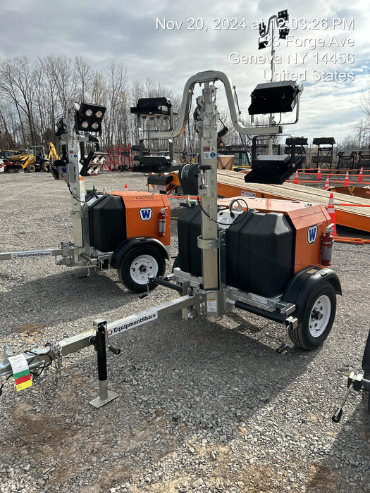 2024 Wanco WLTT-4MM4K Diesel, Deep Sea Controller, Shore Power Plug, Auto Start, (4) 350W LED Floodlights, 4kW Generator, 60 Gal Fuel Tank, 2" Ball, T3