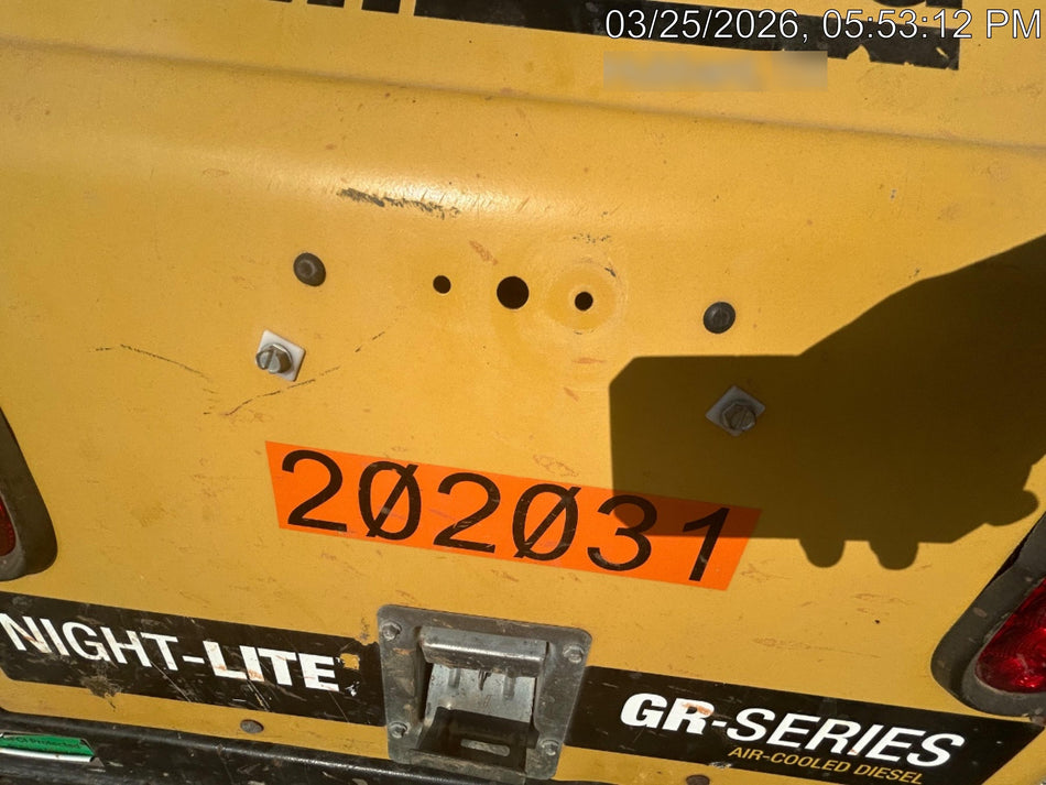 2022 Allmand NLV3GR (4) LED Light Fixture 350W, 23' Vertical Mast, 3kW Prime, Towable, Deep Sea L401, Leveling Jacks, Yanmar T4F 5.8hp