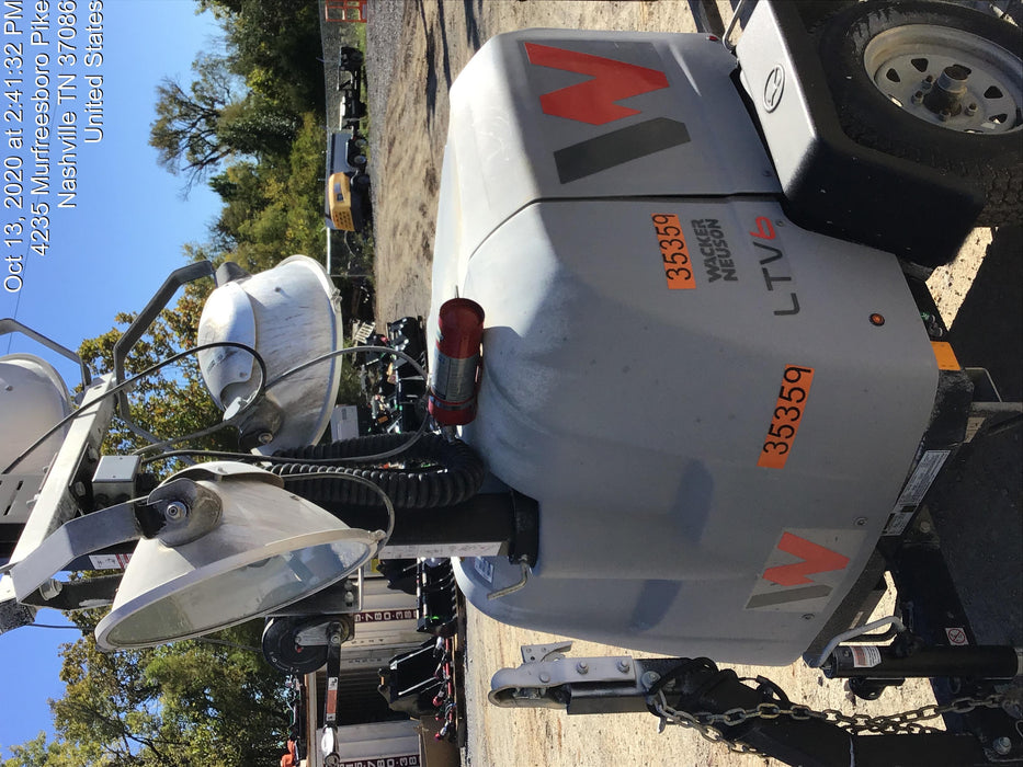2019 Wacker Neuson LTV6L-MH Wacker Neuson LTV6L Mobile Light Tower w/Fuel Level Sensor Installed