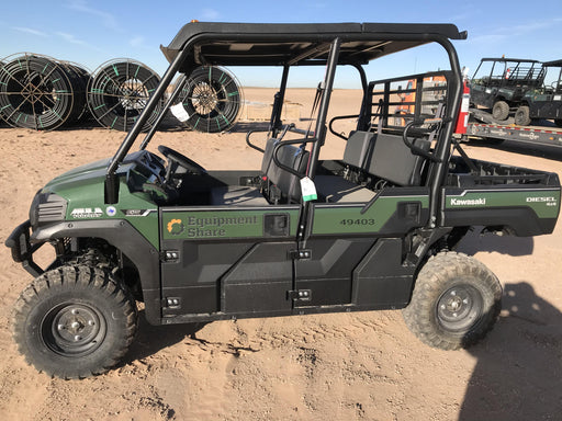 2019 Kawasaki Mule PRO-DXT Standard Options, Backup Alarm, Beacon, Plastic Hard Top, Poly Windshield, Horn Kit