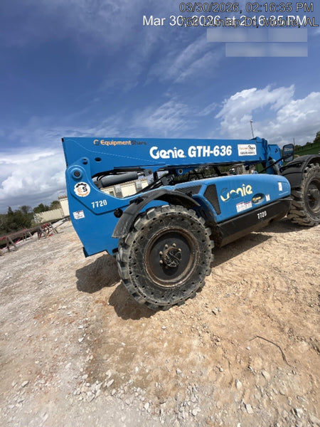 2018 Genie GTH-636 Genie GTH-636 w/Open ROPS, Solid Tires, Work Light/Beacon, 48" Carriage and Forks