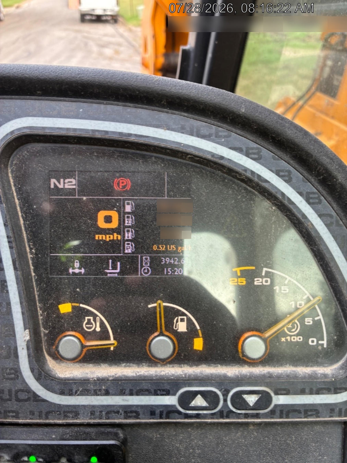 2019 JCB 509-42 74 HP w/Open ROPS, Beacon, Aux Hydraulics, LED Work lights, Solid Tires w/66" Carriage/60" Forks
