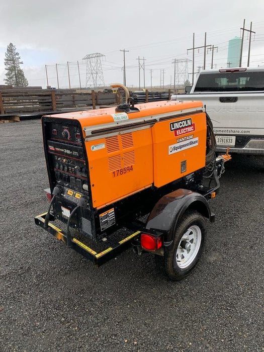 2021 Lincoln Electric Vantage 322 Vantage 322 Ready Pak 3 w/ Decals, ORANGE (includes trailer, cable rack, fender light kit) NO Telematics