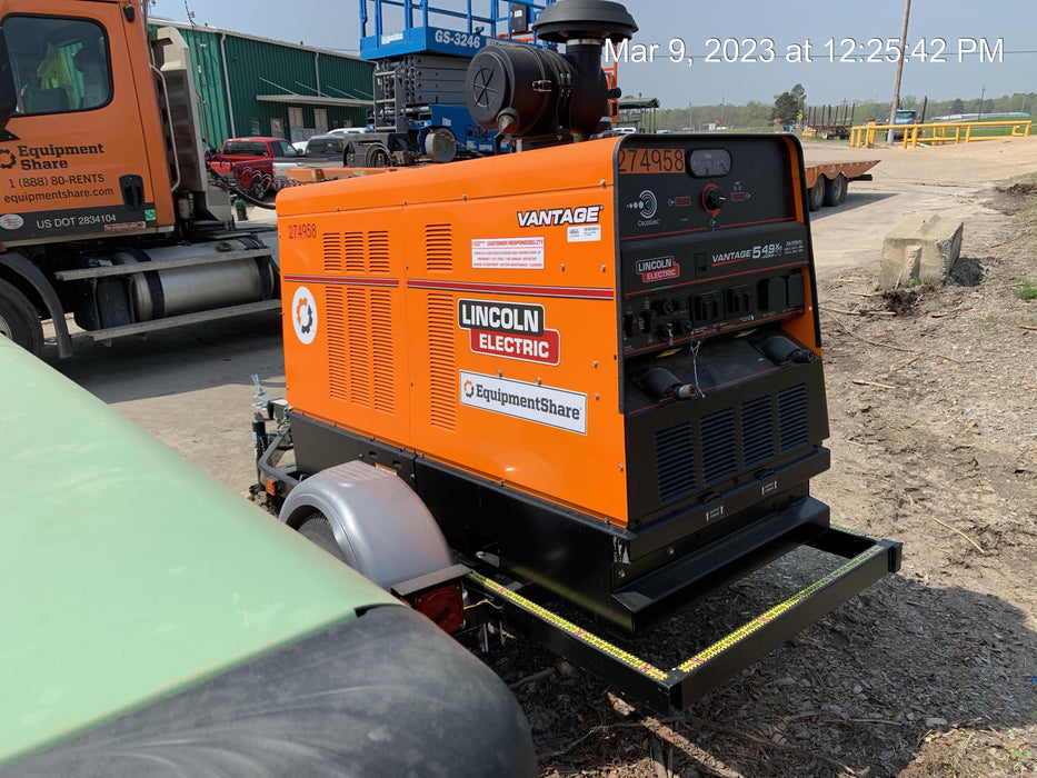 2022 Lincoln Electric Vantage 549X Crosslink Technology, Trailer Mounted, ES Decals, T3