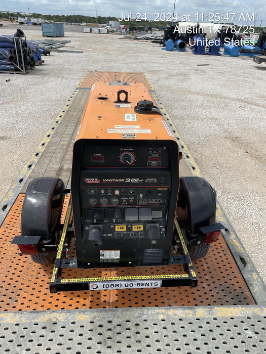 2021 Lincoln Electric Vantage 322 Vantage 322 Ready Pak 3 w/ Decals, ORANGE (includes trailer, cable rack, fender light kit) NO Telematics