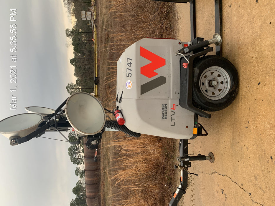 2019 Wacker Neuson LTV6L-MH Mobile Light Tower w/Fuel Level Sensor Installed