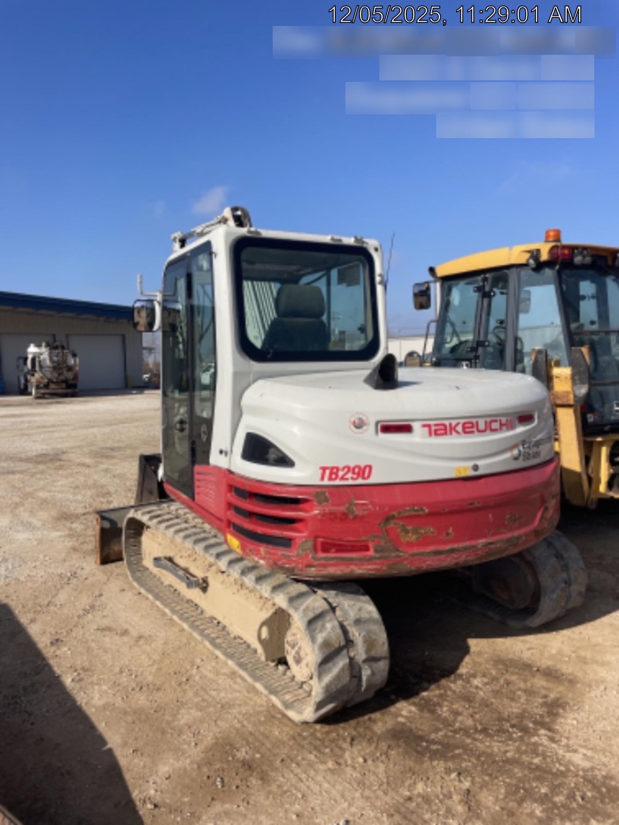 2020 Takeuchi TB290C Cab/Heat/Air, Rubber Tracks, Manual TAG QC