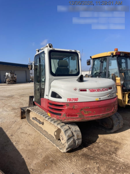 2020 Takeuchi TB290C Cab/Heat/Air, Rubber Tracks, Manual TAG QC