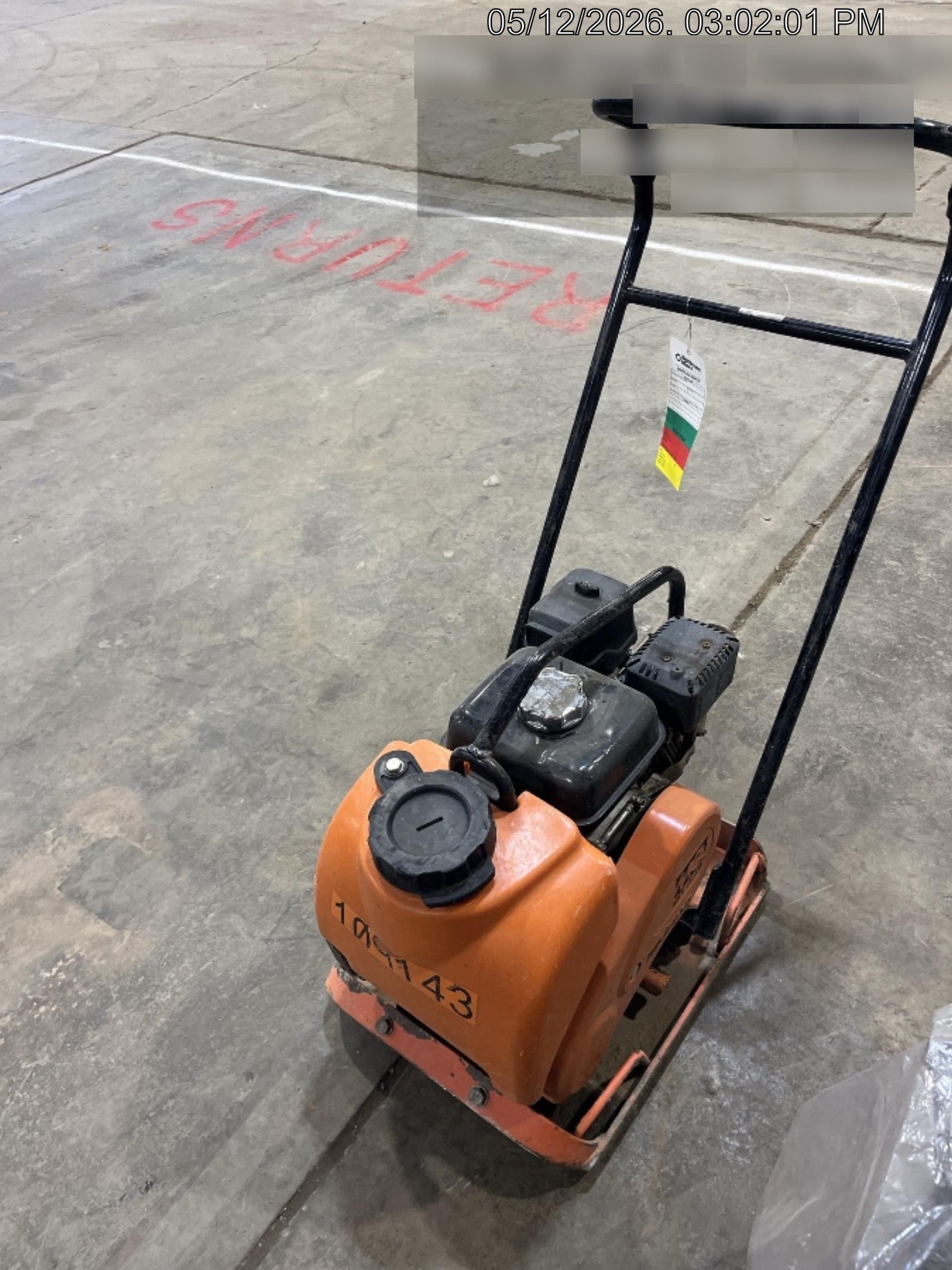 2020 Multiquip MVC82VHW Plate Honda GX160 w/water tank 18 wide