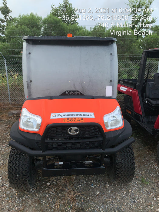 2021 Kubota RTV-X1140W-H Plastic Canopy, Windshield Acrylic Clear, LED Strobe Light, Wire Harness Kit, Back up Alarm