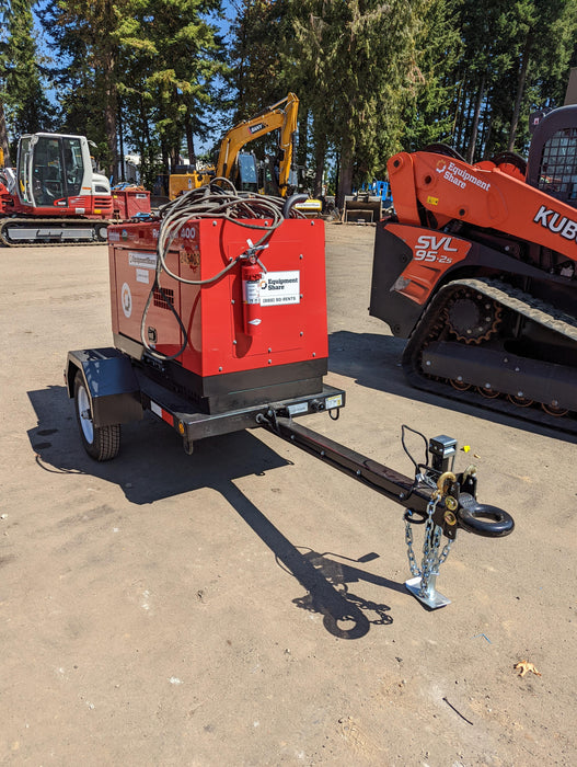 2022 Shindaiwa DGW400MDL Kubota D902 Engine, 23 HP, Dual Op Welder, Wire, Arc, Droop Stick, Tig, and CC Stick Functionality, Simulphase, 3 Phase and 1 Phase Gen Output, Single Axle NB Trlr, Slr Trckl Chrg 12V 12W, Fire Ext