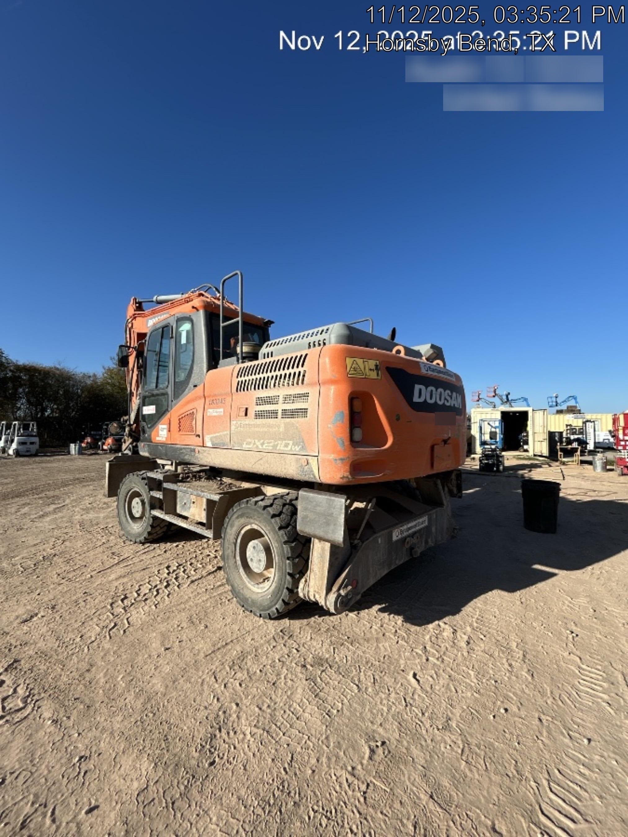 2019 Doosan DX210WE-5 Standard Wheeled Excavator, Hydraulic Quick Coupler