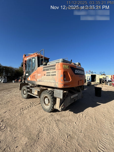 2019 Doosan DX210WE-5 Standard Wheeled Excavator, Hydraulic Quick Coupler
