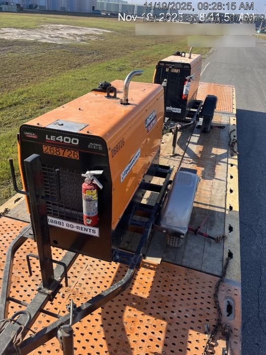 2022 Lincoln Electric LE400 Kubota V1505, Trlr, Cable Rack, Light Kit, ES Decals, T3