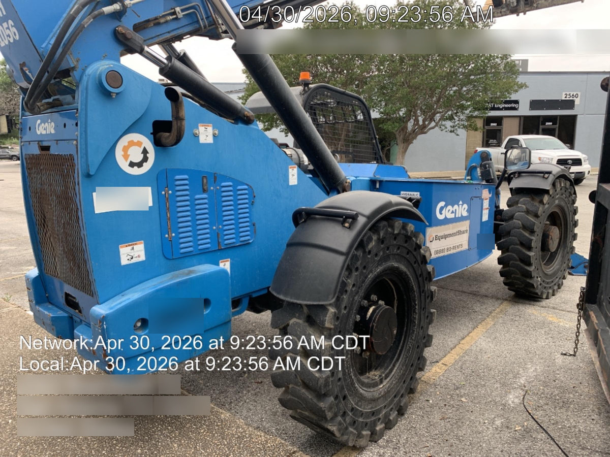 2018 Genie GTH-1056 Genie GTH-1056 w/ROPS, Work Lights, Solid Tires, RH Cab Mesh, Beacon, 60" Carriage and Forks
