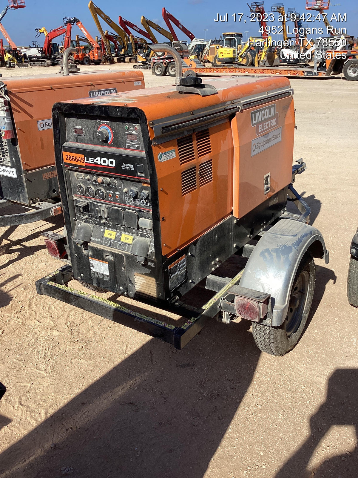 2022 Lincoln Electric LE400 Kubota V1505, Trlr, Cable Rack, Light Kit, ES Decals, T3