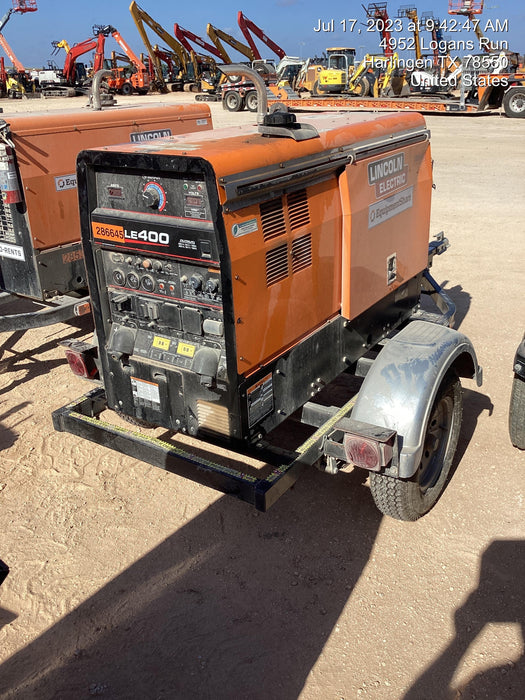 2022 Lincoln Electric LE400 Kubota V1505, Trlr, Cable Rack, Light Kit, ES Decals, T3