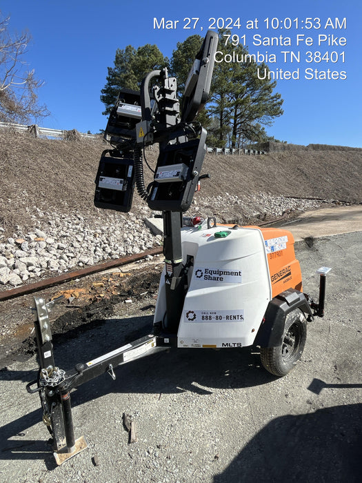 2023 Generac MLT2 Diesel, Flex Switch 120V Input, Powerzone Controller, 
(4) 320W LED Lights, 4kW Generator, 39.9 Gal Fuel Tank, 2" Ball, T3