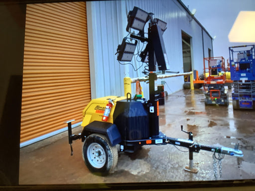 Allmand NLV3GR (4) LED Light Fixture 350W, 23' Vertical Mast, 3kW Prime, Towable, Deep Sea L401, Leveling Jacks, Yanmar T4F 5.8hp