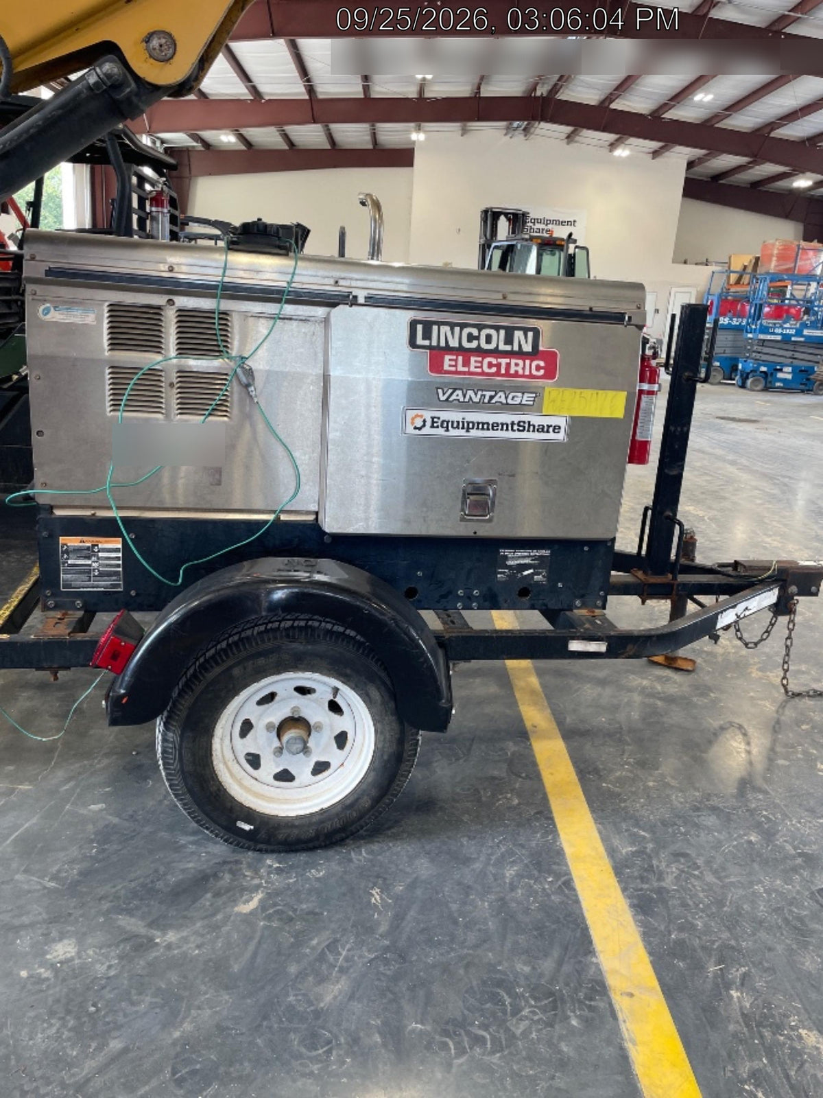 2020 Lincoln Electric Vantage 322 Welder Ready-Pak 3, w/ GPS & Decals (includes trailer, cable rack, fender light kit)