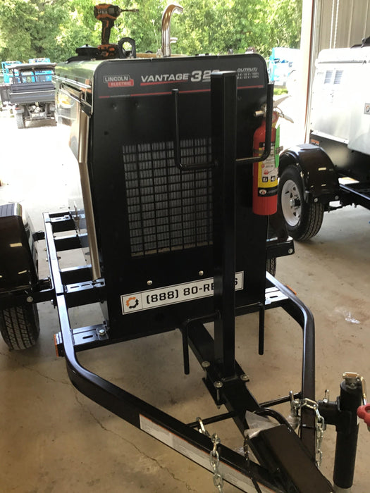 2020 Lincoln Electric Vantage 322 Welder Ready-Pak 3, w/ GPS & Decals (includes trailer, cable rack, fender light kit)