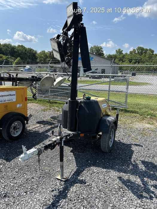 2022 Allmand NLV3GR (4) LED Light Fixture 350W, 23' Vertical Mast, 3kW Prime, Towable, Deep Sea L401, Leveling Jacks, Yanmar T4F 5.8hp