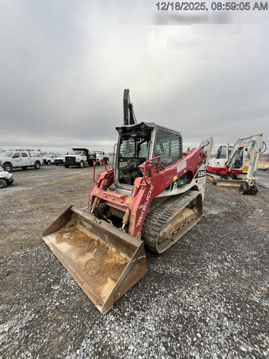 2019 Takeuchi TL12V2C Cab/Heat/Air w/Auxiliary Hydraulics, 2 Speed, Hydraulic QC 80" Tooth Bucket, 48" Pallet Forks