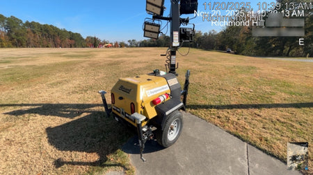 2022 Allmand NLV3GR (4) LED Light Fixture 350W, 23' Vertical Mast, 3kW Prime, Towable, Deep Sea L401, Leveling Jacks, Yanmar T4F 5.8hp