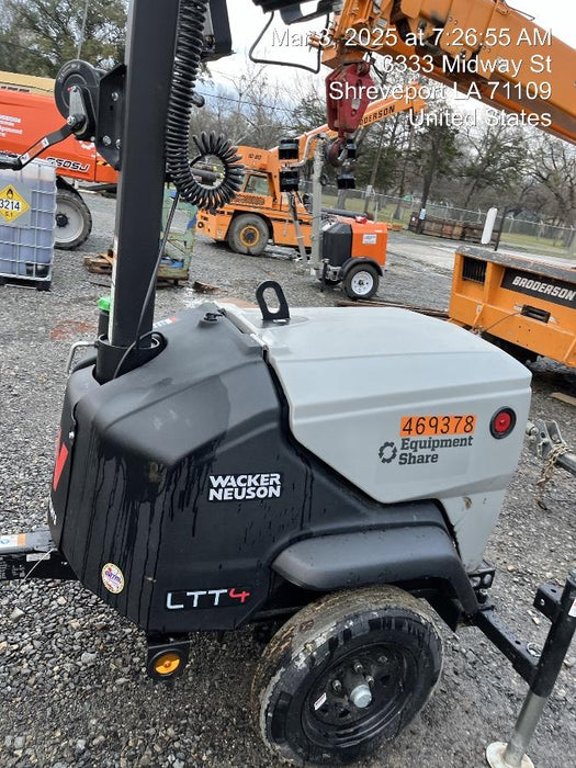 2024 Wacker Neuson LTT4 Diesel, Kohler KDW702, Deep Sea Controller, Auto Start, LED 320W, Bypass Outlet, T3