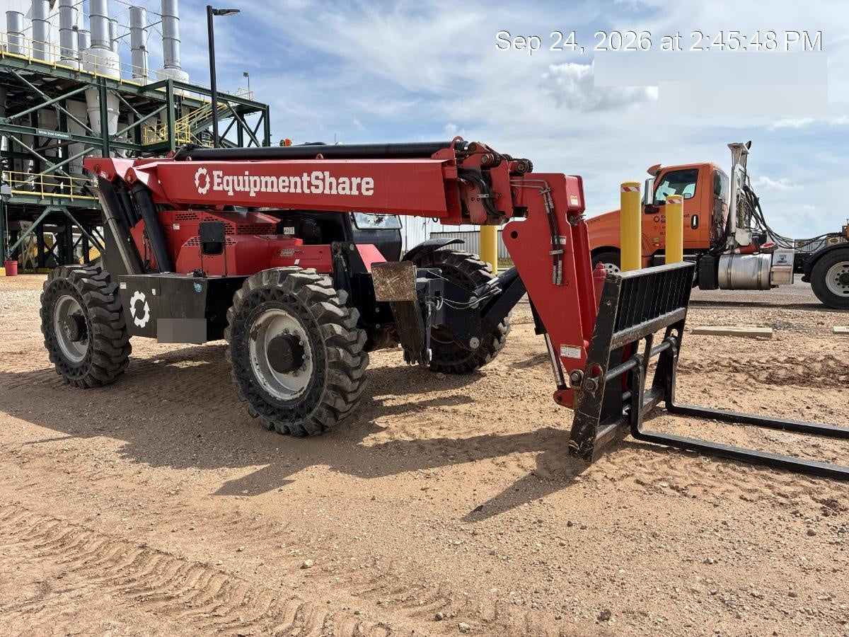 2020 Manitou MTA10055 Cab/Heat/Air, 120 HP, Solid Tires, Work Lights, Lift Hook, Auxiliary Hydraulics w/66" Carriage and 60" Forks