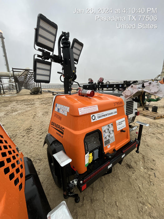 2023 Generac MLT2 Diesel, Flex Switch 120V Input, Powerzone Controller, 
(4) 320W LED Lights, 4kW Generator, 39.9 Gal Fuel Tank, 2" Ball, T3